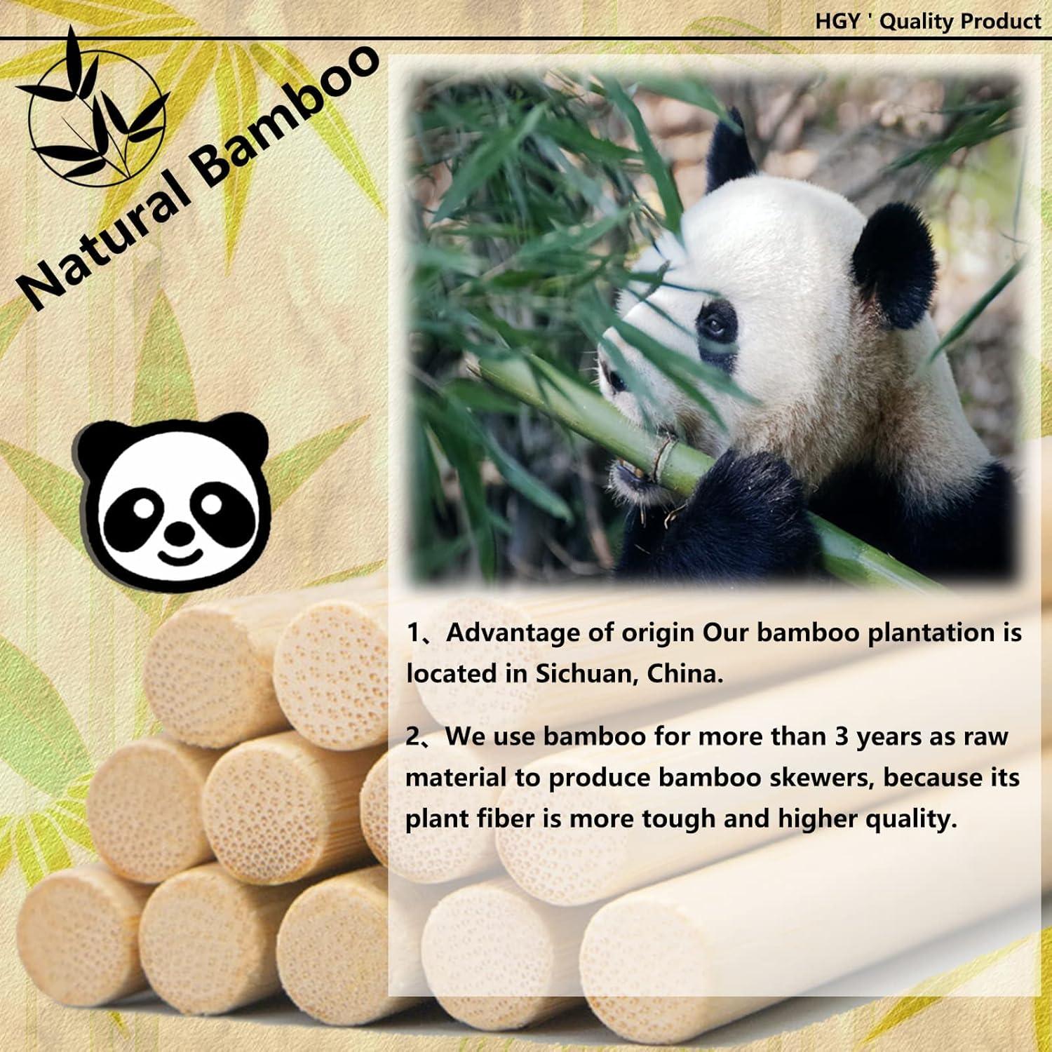 Varillas de Dowel de Bambú 25PCS 30.48cm 1/4" DaTpuik