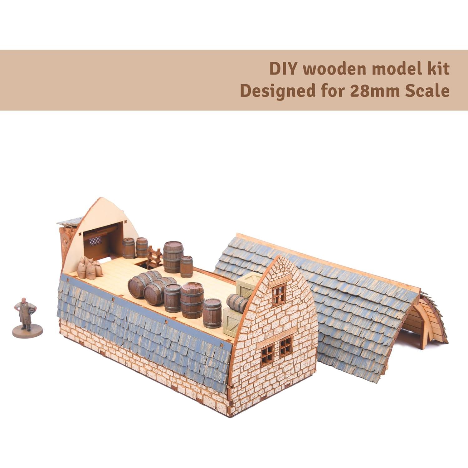 Kit de Construcción DIY Granero Medieval YO LO CONSTRUÍ 3.29kg