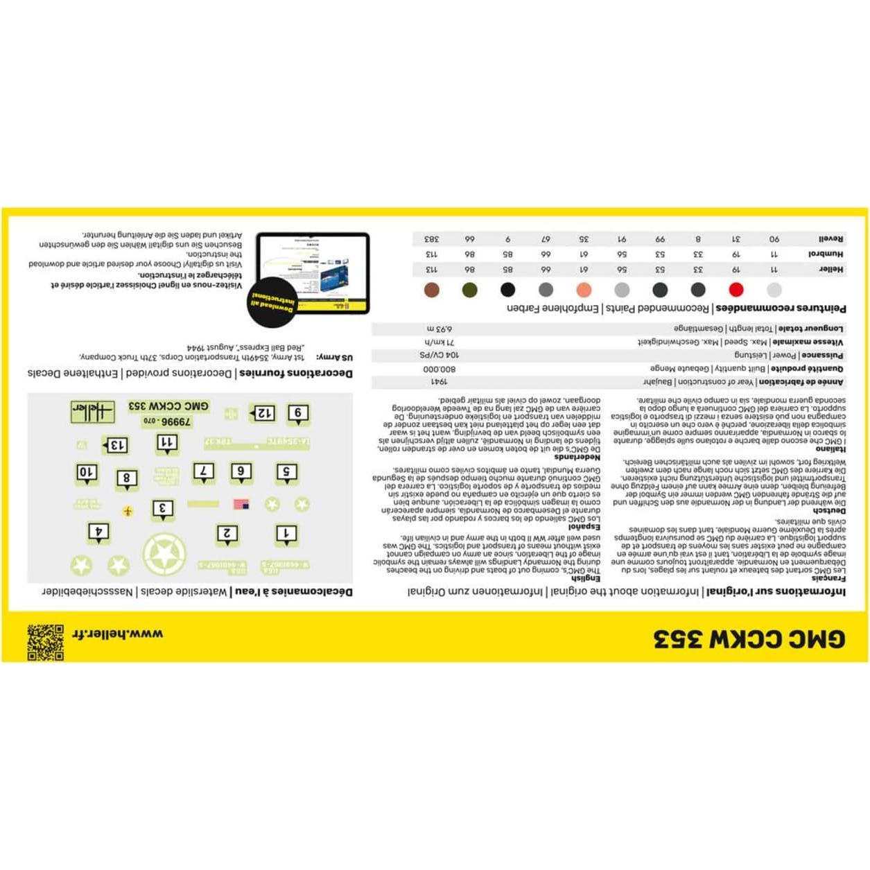 Camión Militar GMC CCKW 353 Escala 1/72 Modelo a Escala
