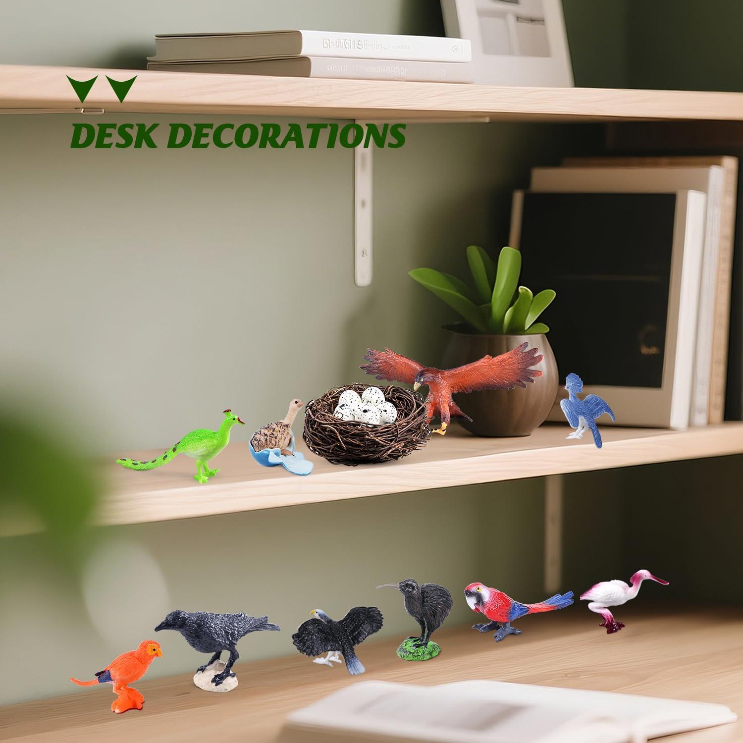 Set de Figuras de Aves SIENON 23 Piezas para Proyectos Escolares