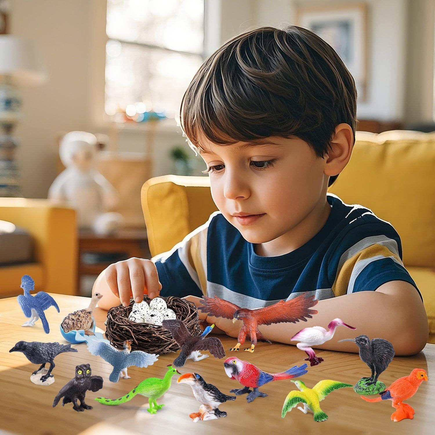 Set de Figuras de Aves SIENON 23 Piezas para Proyectos Escolares