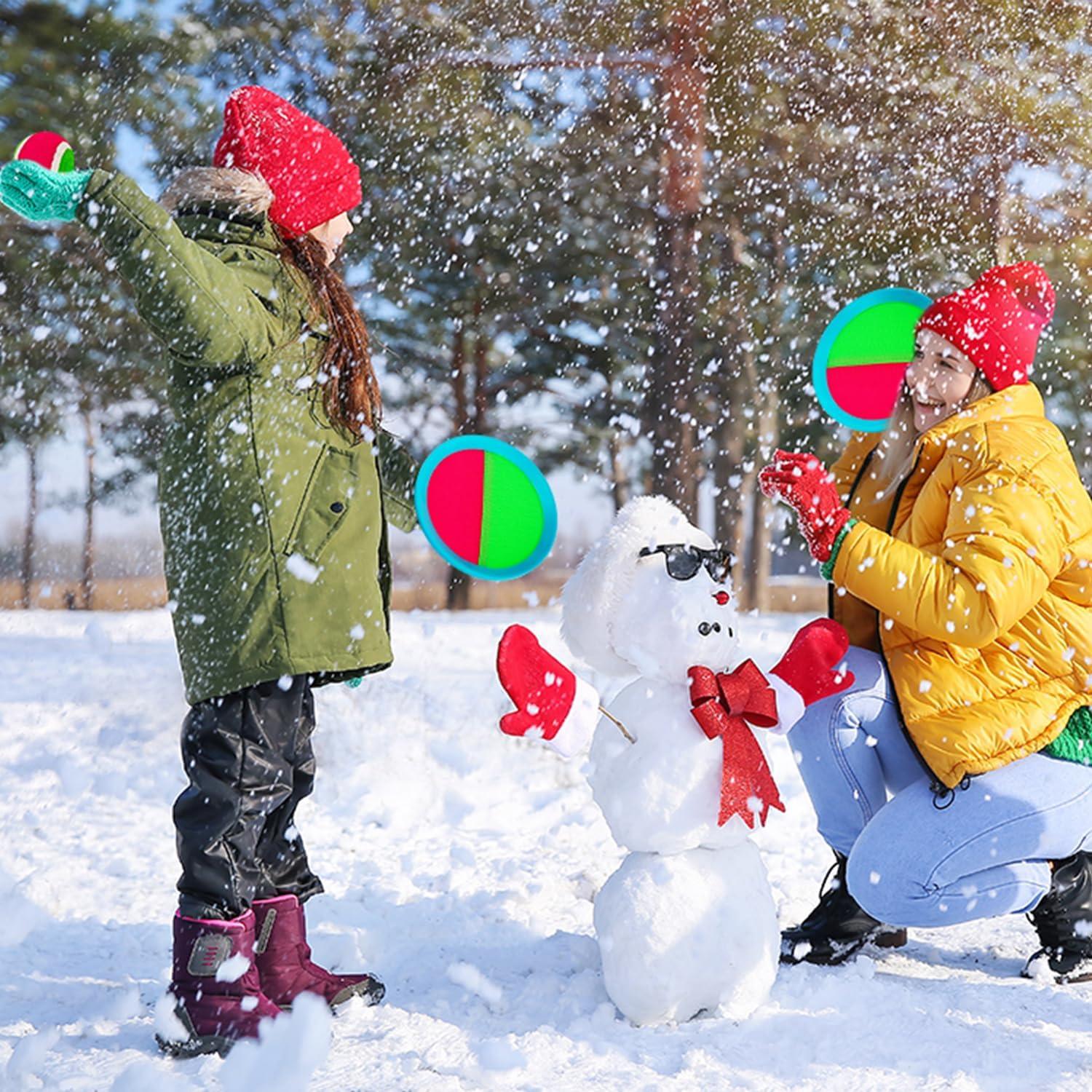 Juego de Lanzar y Atrapar Ayeboovi 2 Palas y 2 Pelotas