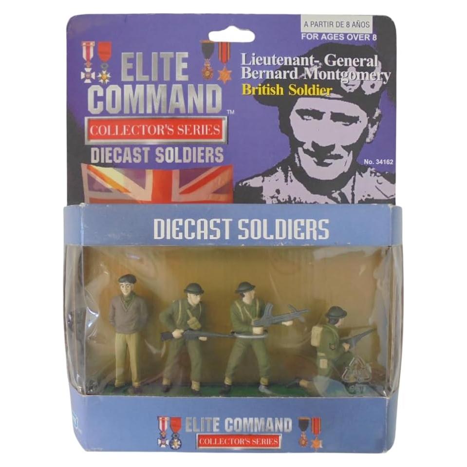 Conjunto de 4 Soldados Británicos OPO 10 1/32 60mm Segunda Guerra
