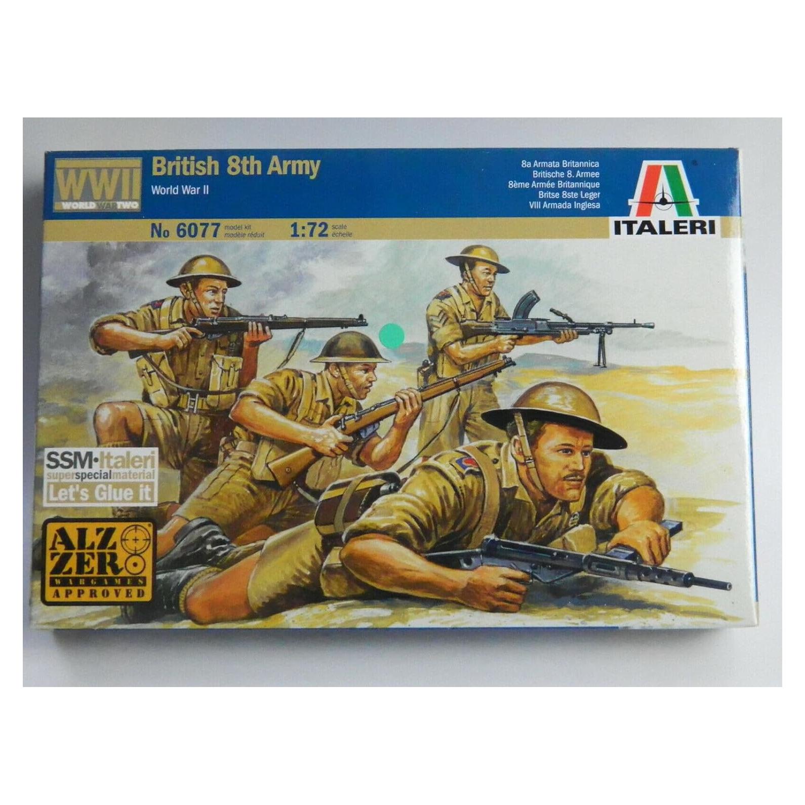 Kit de Modelo Italeri Ejército Británico WWII 1:72 - 50 Figuras