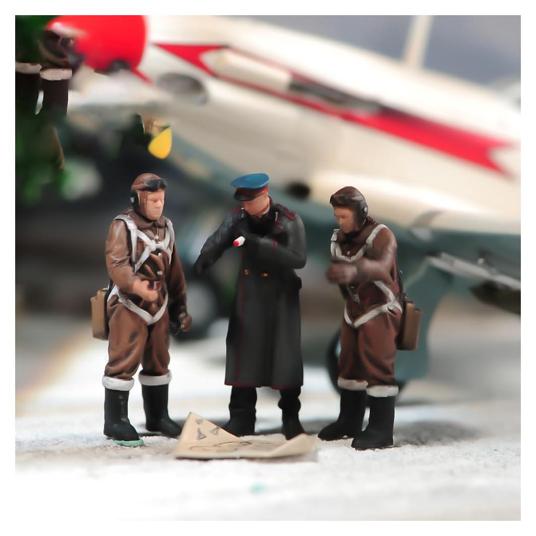 Miniaturas Diorama 1/72 RoofWorld - Comandante Británico y Soldados