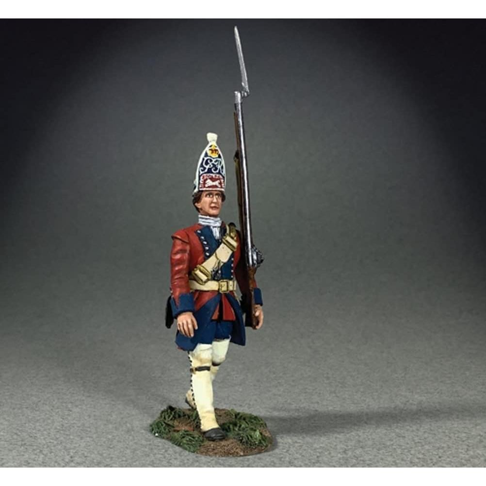 Figura de Metal W. Britain Regimiento Británico 60 Revolución Americana 6 cm