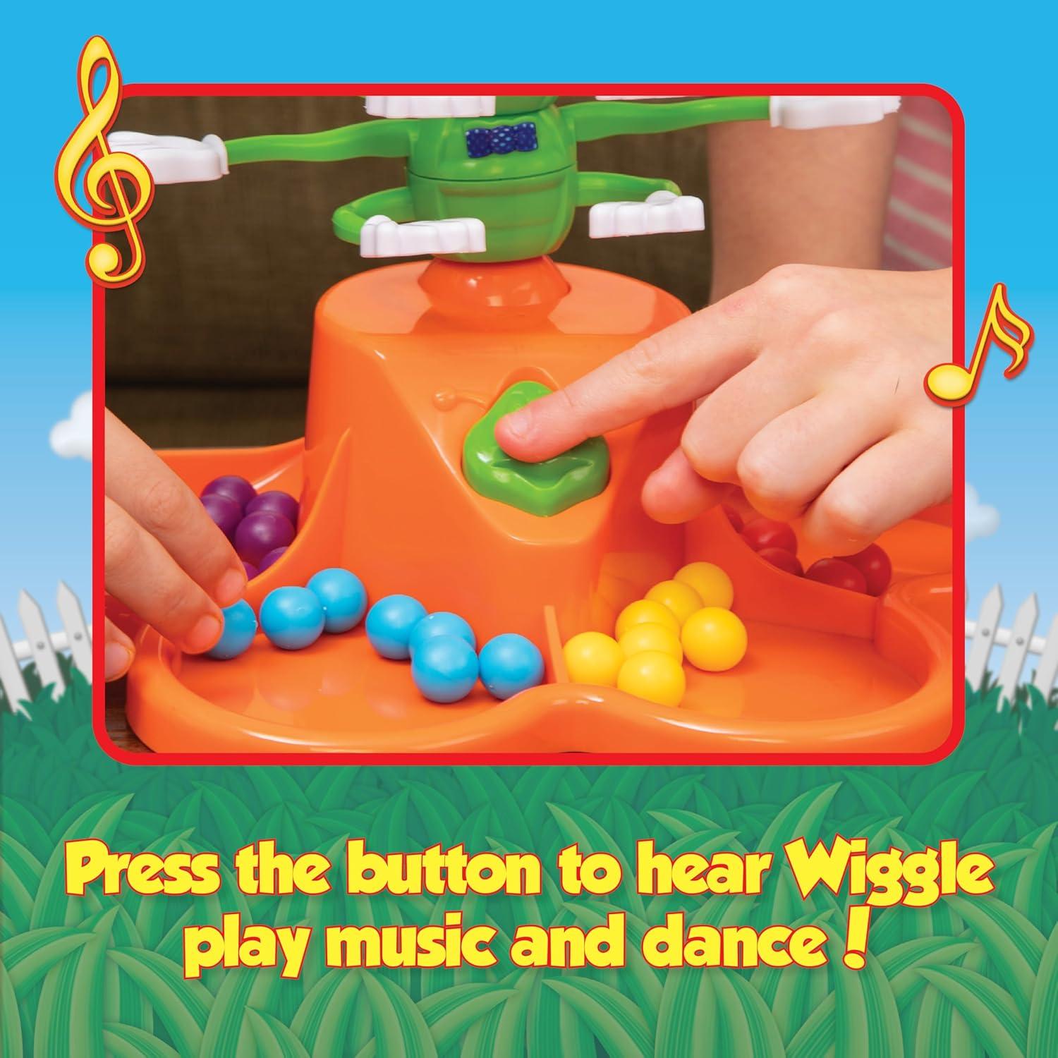 PlayMonster Giggle Wiggle Board Games for Kids, Hand-Eye Coordination, Preschool Games, The Twisting-Turning Race to Get Your Marbles to The Top Game, Ages 4+, Batteries Not Included