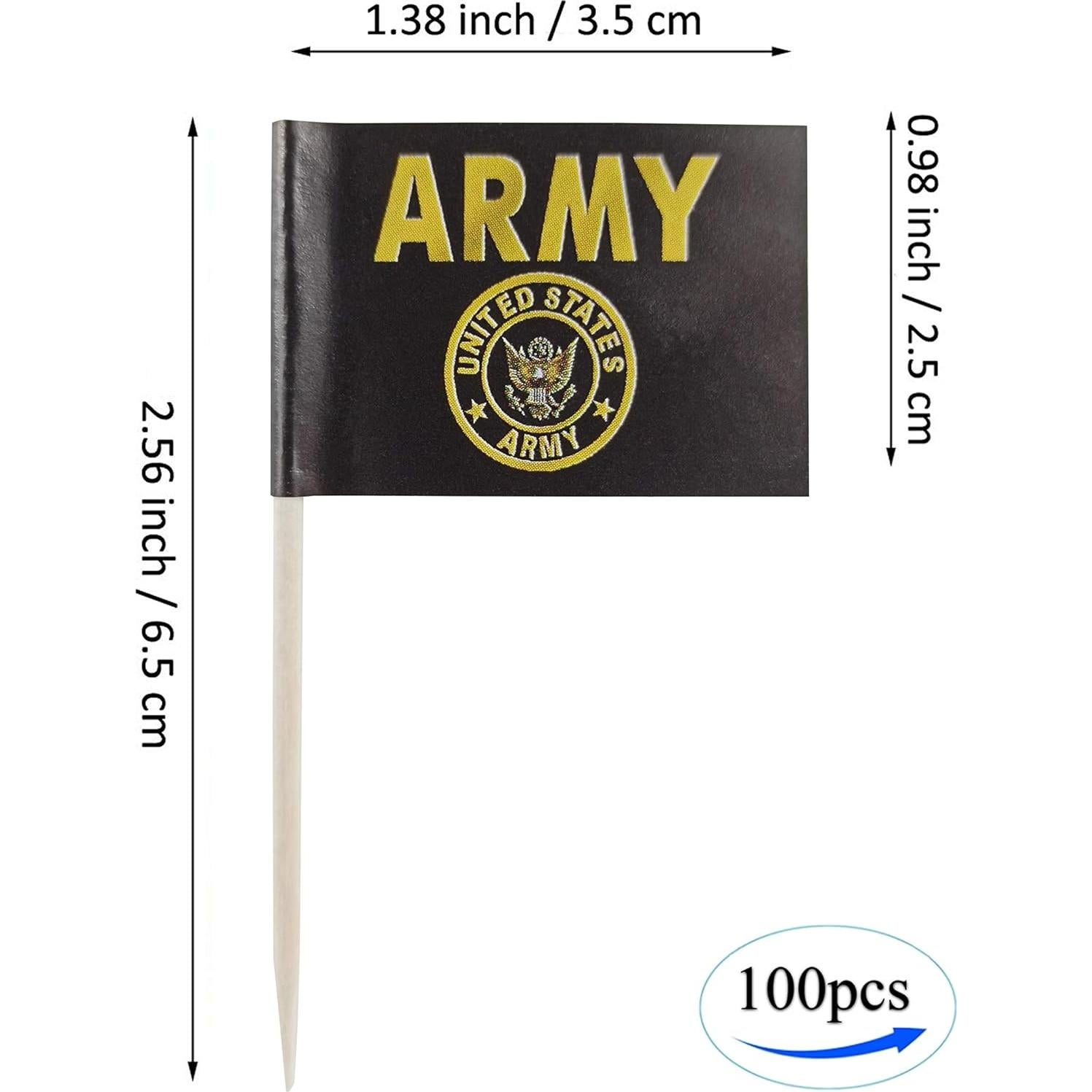 Mini Banderas Patrióticas JBCD para Palillos de 100 pcs