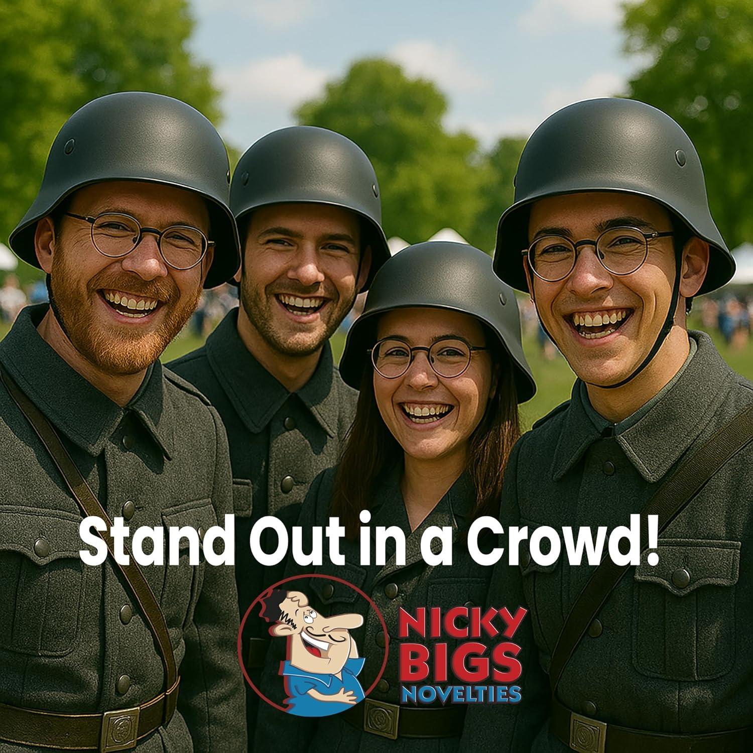 Casco de Plástico Alemán WWII Nicky Bigs Novelties Ajustable