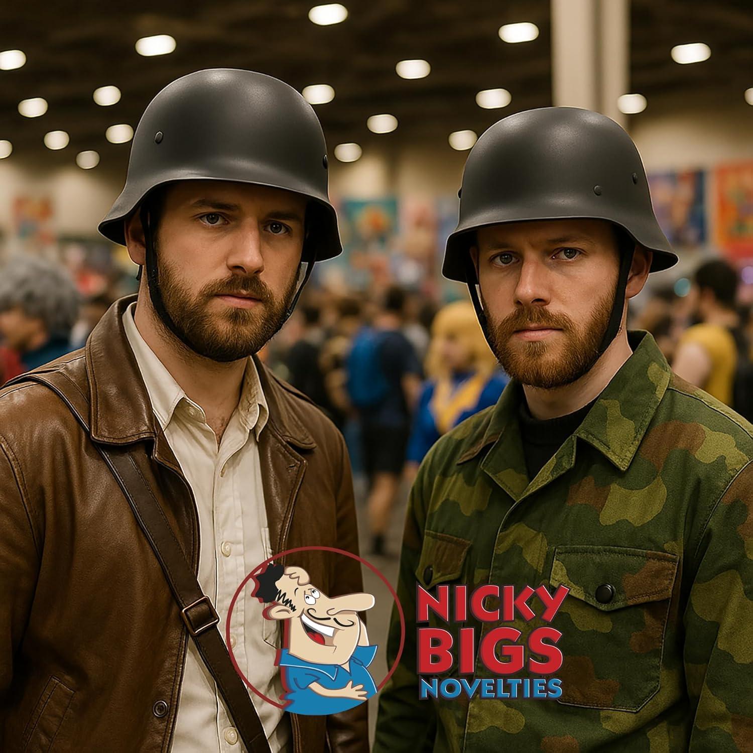 Casco de Plástico Alemán WWII Nicky Bigs Novelties Ajustable
