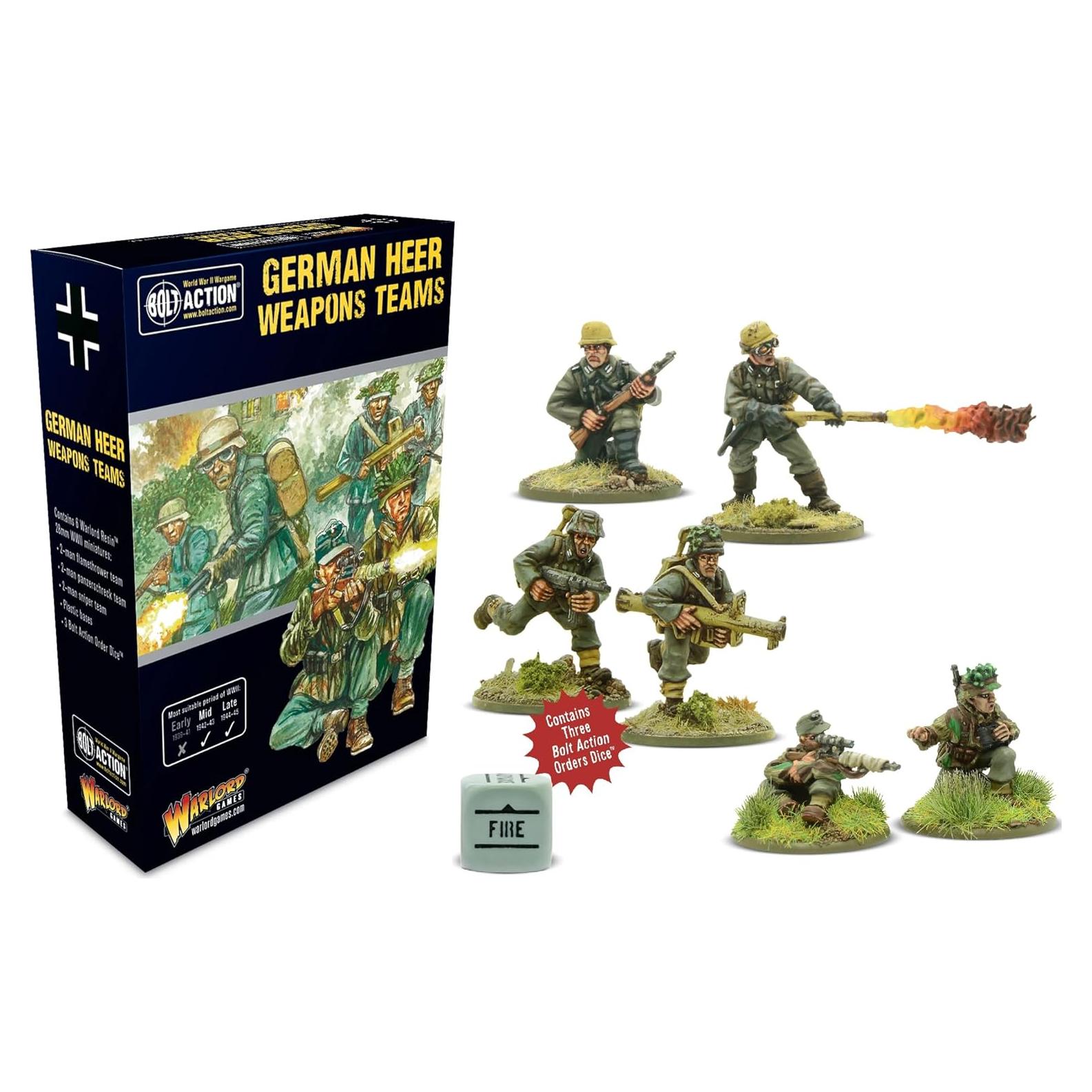 Miniaturas de Equipos de Armas Alemanes Warlord 28mm Bolt Action