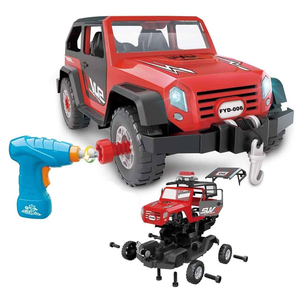 Juguete de Construcción FYD 2en1 Jeep STEM con Taladro 35 Piezas