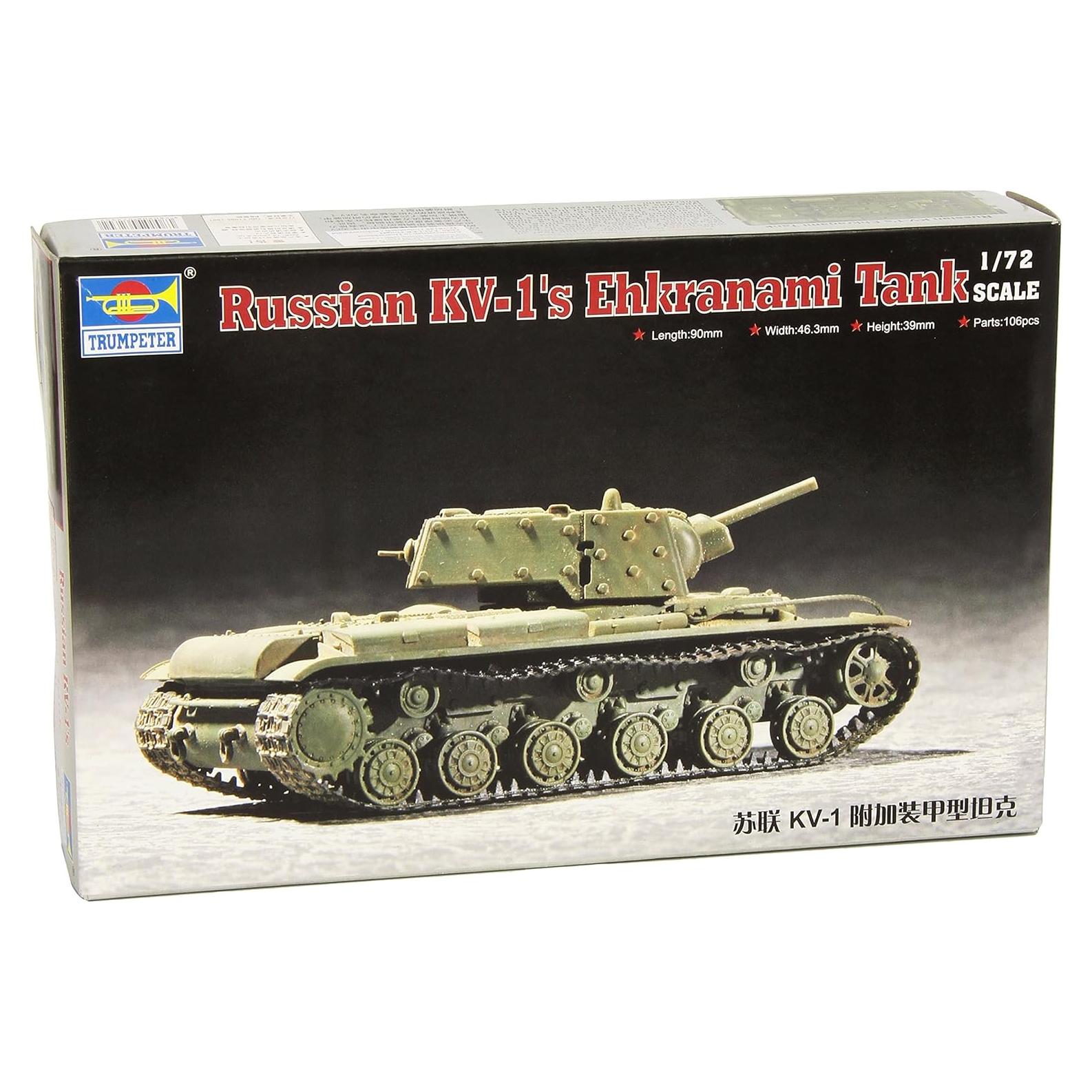 Modelo a Escala 1:72 Tanque KV-1S Ehkranami Trumpeter