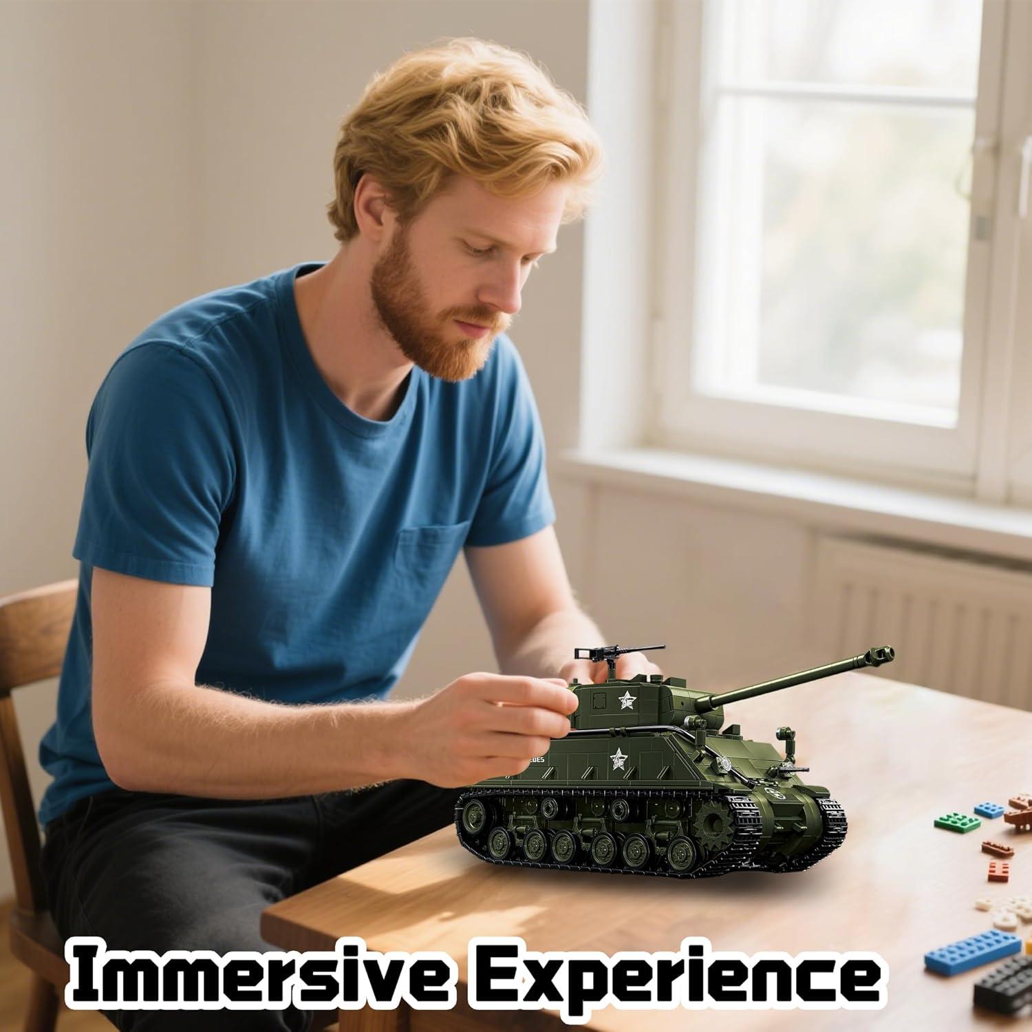 Set de Construcción Tanque M4 Sherman 1:28 - 1682 Piezas