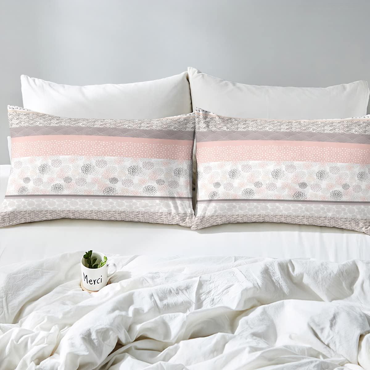 Juego de Ropa de Cama Queen Castle Fairy Rayas Abstractas