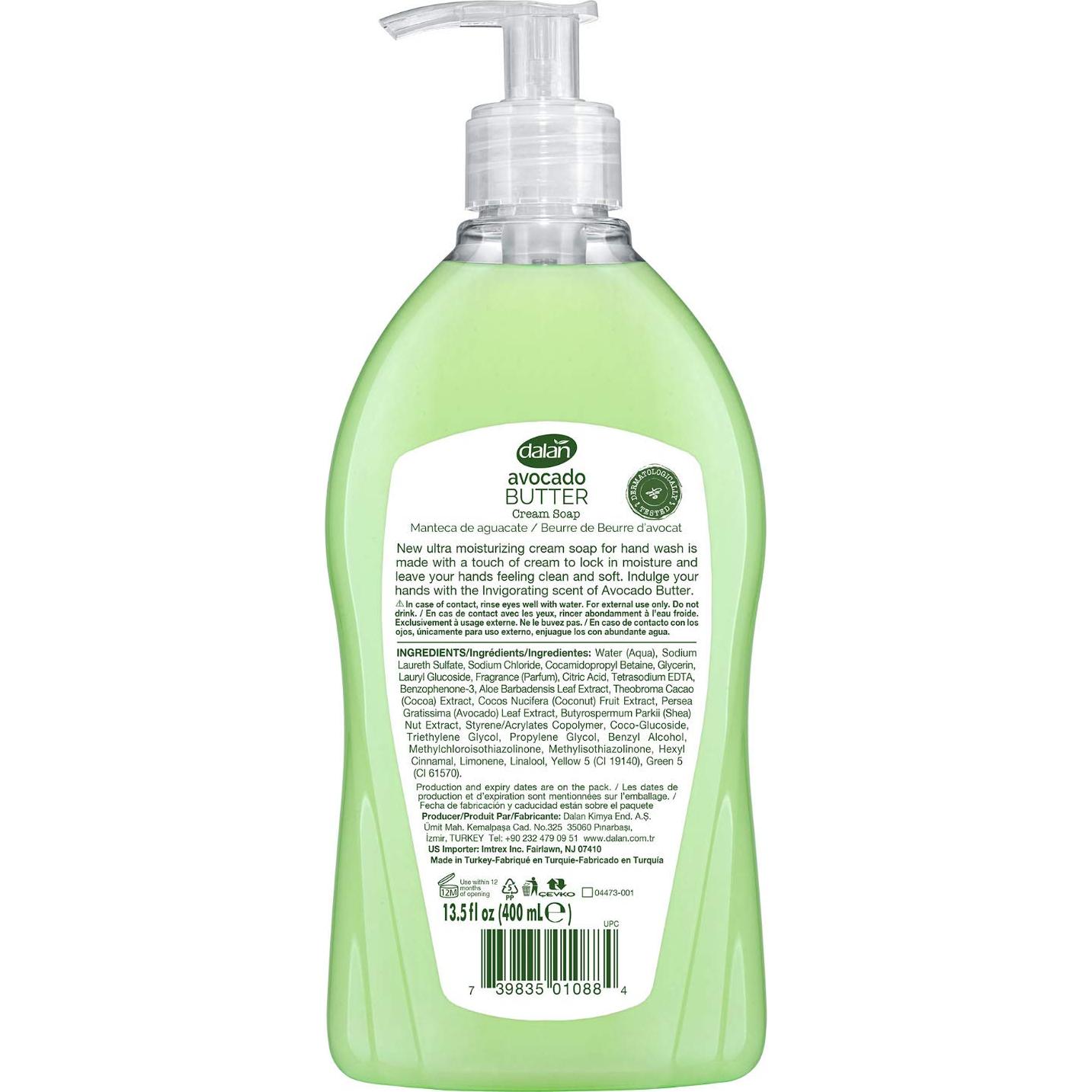 Jabón Líquido Ultra Hidratante Dalan 400 mL Mantequilla de Aguacate