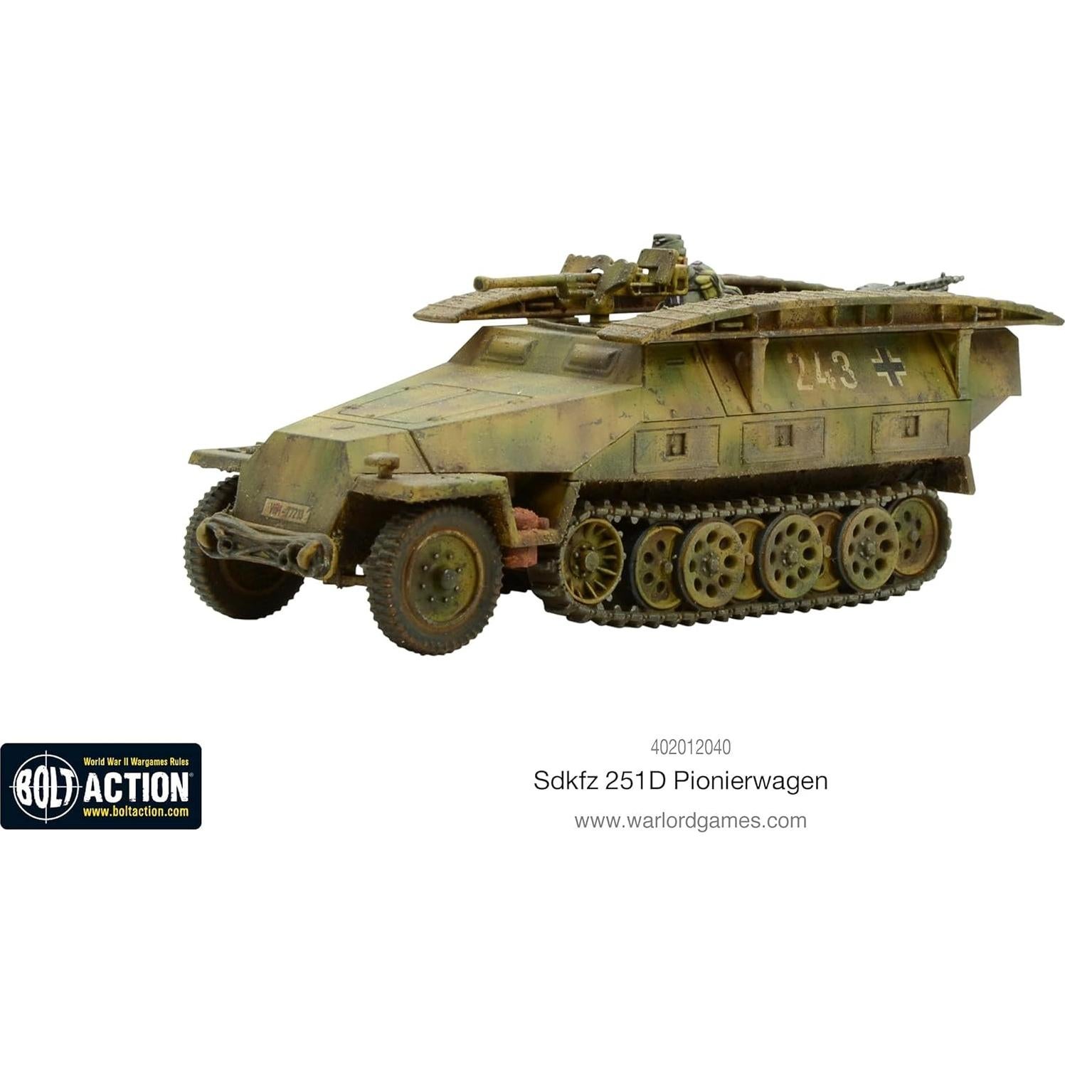 Modelo de Plástico Bolt Action Sd.Kfz 251/7 Pionierwagen 1:56