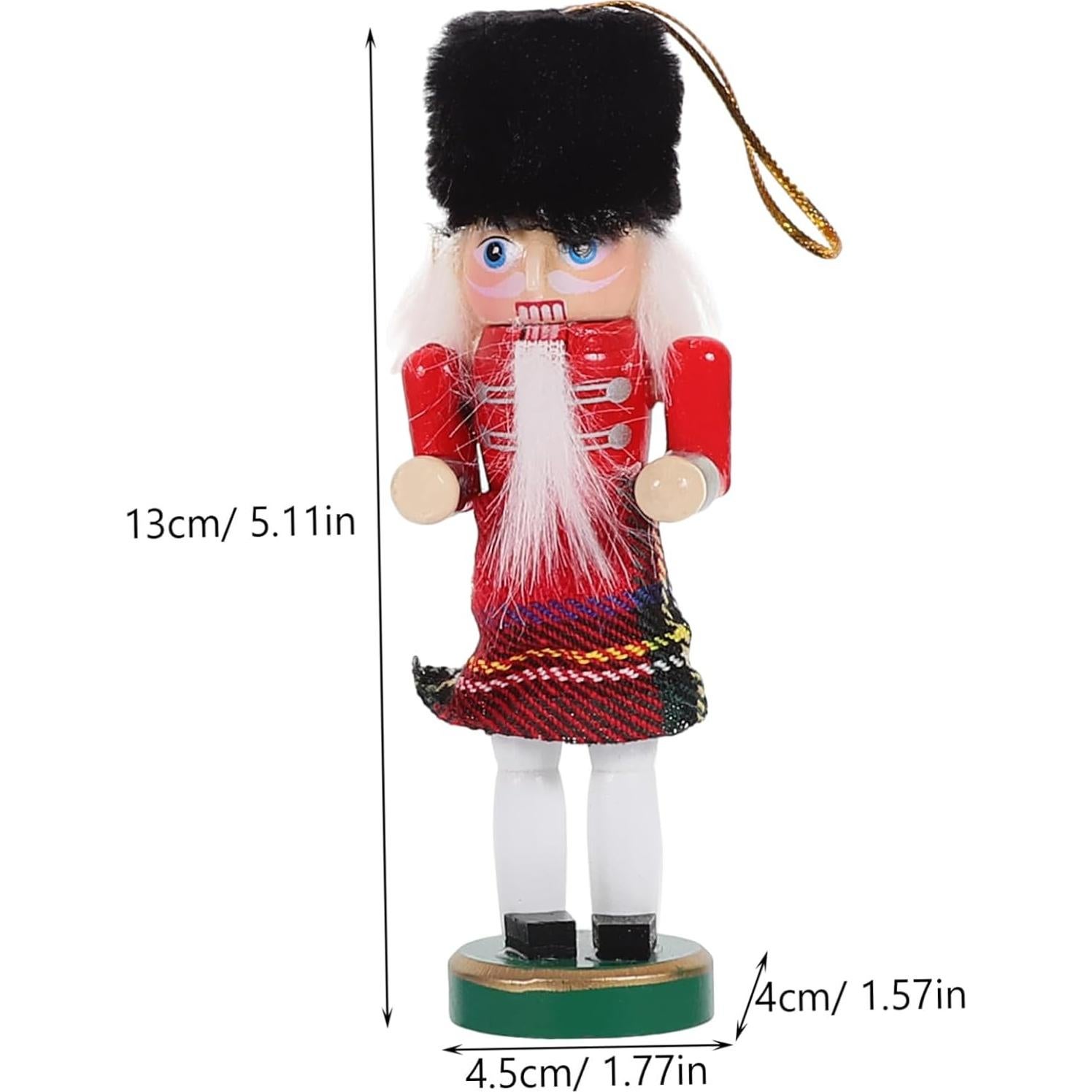 6 Adornos de Cascanueces de Madera para Navidad - Veemoon