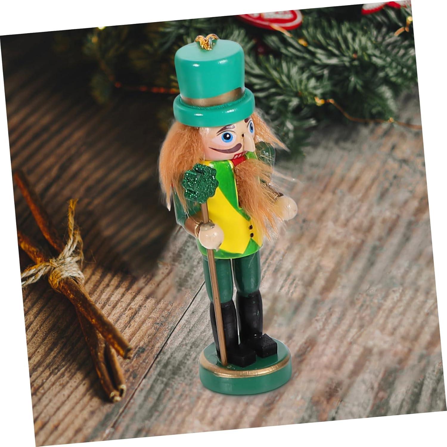 6 Adornos de Cascanueces de Madera para Navidad - Veemoon