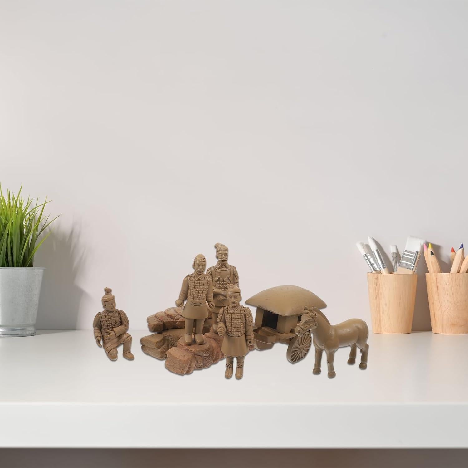 Figurilla de Soldado Chino Dinastía Qin LOGOFUN 12.7x12.7 cm