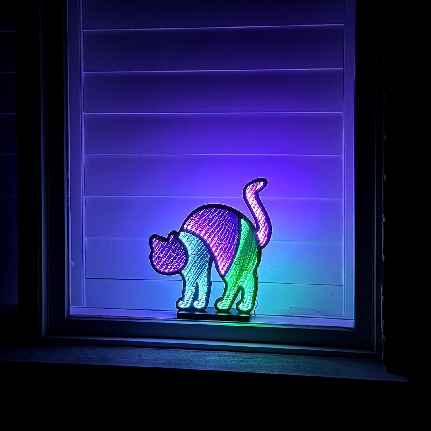 Luz Infinita de Gato Elumina Decor - LED USB 28x33 cm