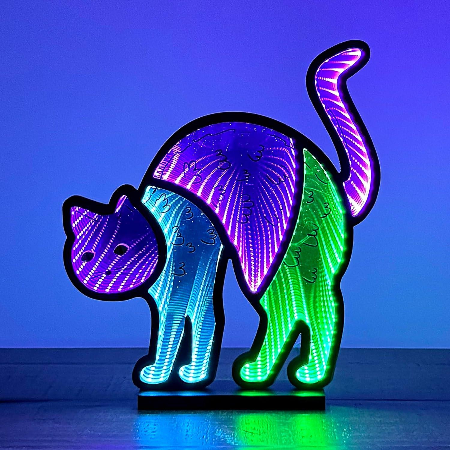 Luz Infinita de Gato Elumina Decor - LED USB 28x33 cm