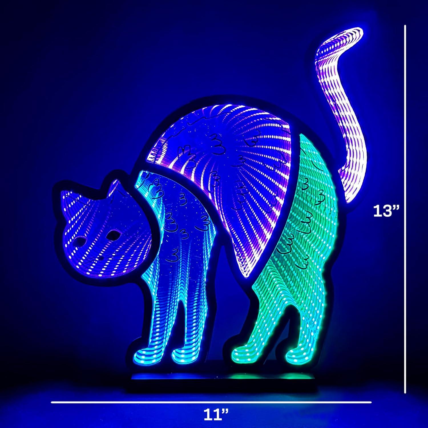 Luz Infinita de Gato Elumina Decor - LED USB 28x33 cm