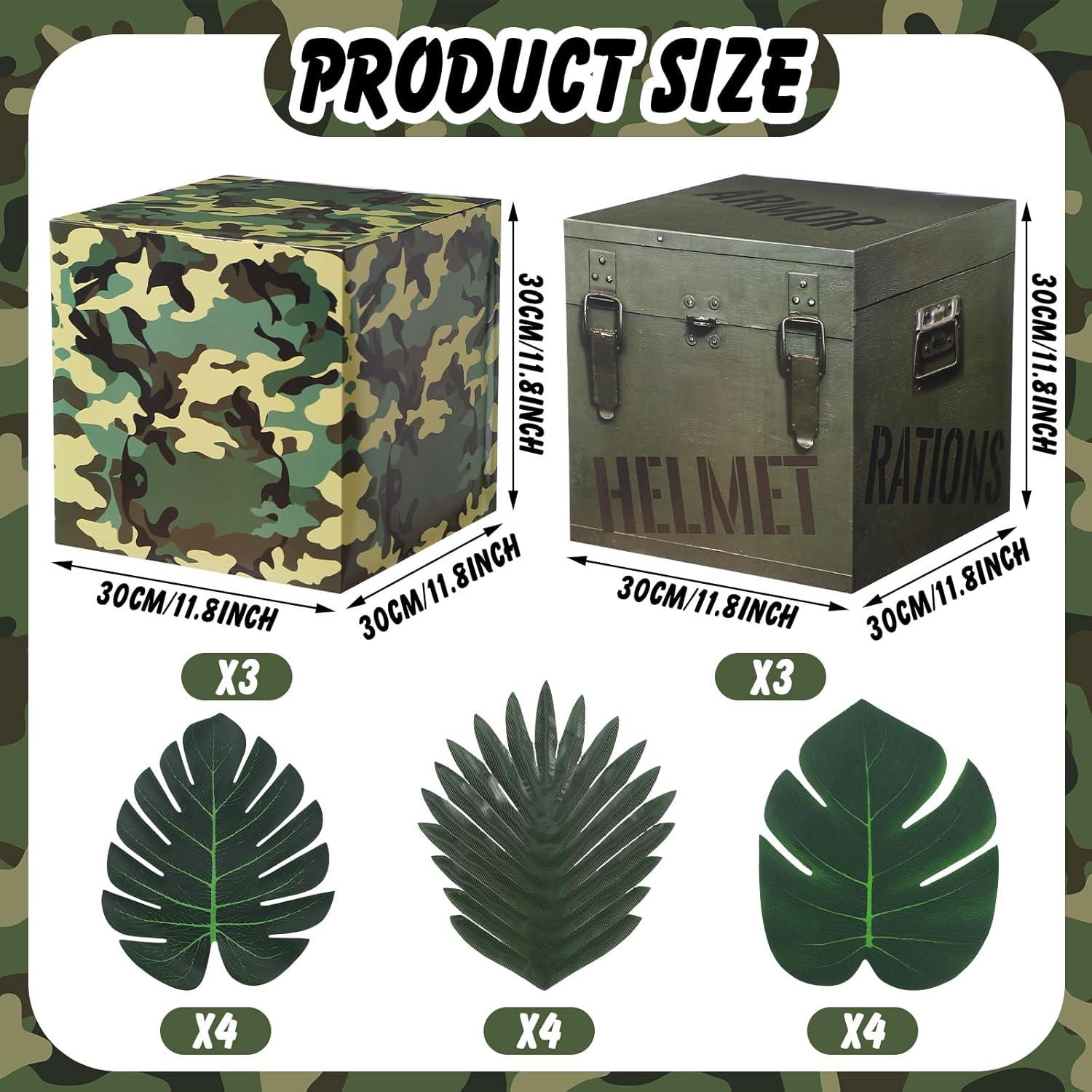 19 Piezas Decoraciones Fiesta Camo JellyArch - Cumpleaños Militar