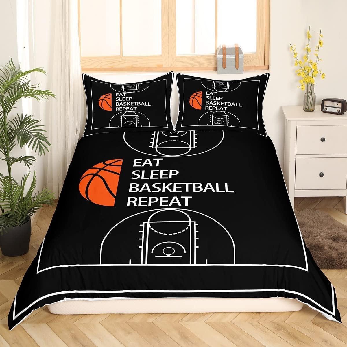 Juego de Ropa de Cama King Baloncesto Castle Fairy 3 Piezas