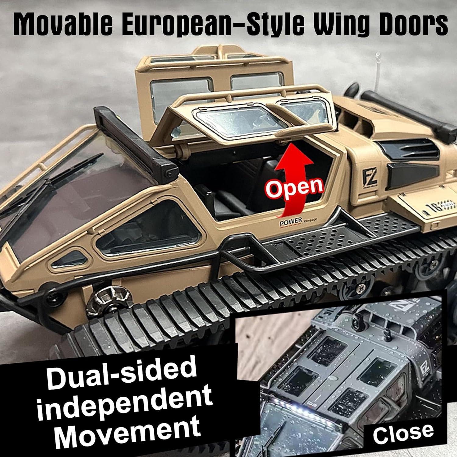 Coche RC Todo Terreno XINGRUI 1:12 4WD Militar con 2 Baterías