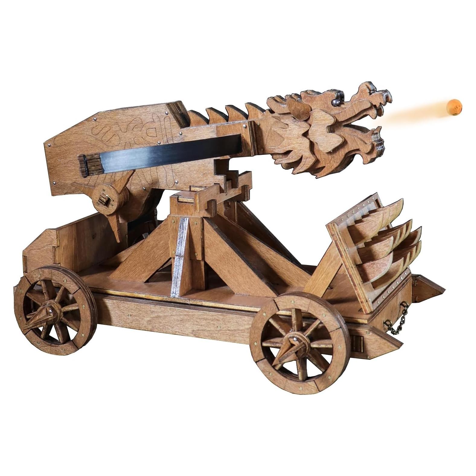 Mini Ballista Dragón Antiguo YAQUMW Catapulta 3D STEM 23x24x15cm