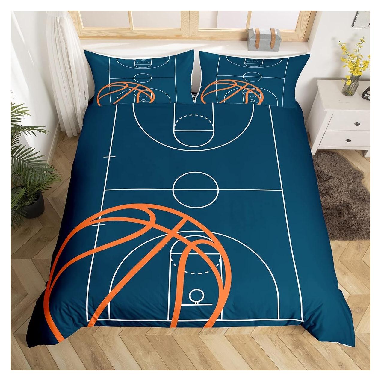 Juego de Ropa de Cama King Castle Fairy Baloncesto Geométrico