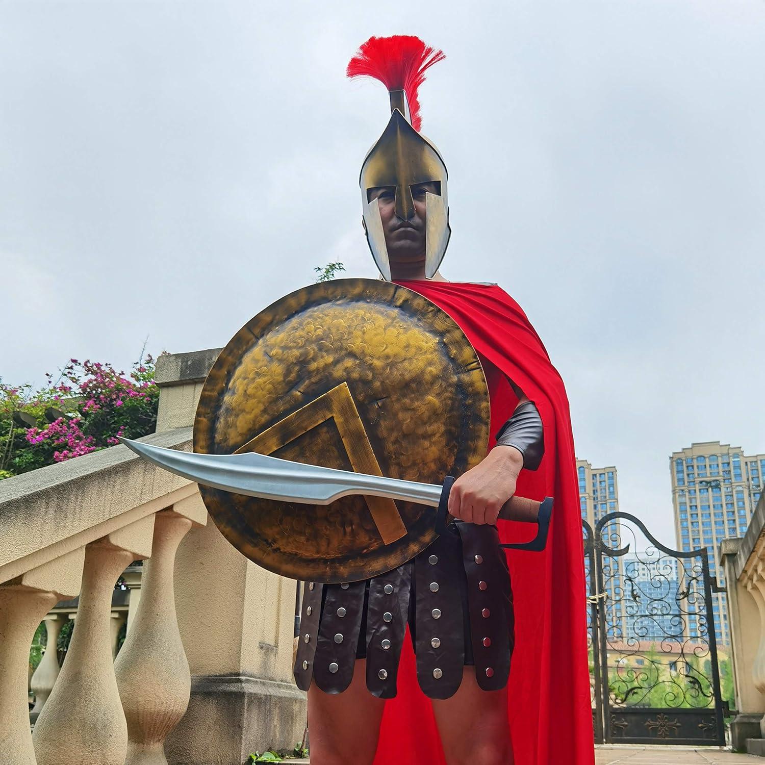 Escudo de Guerra Antigua LOOYAR Hecho a Mano 61 cm