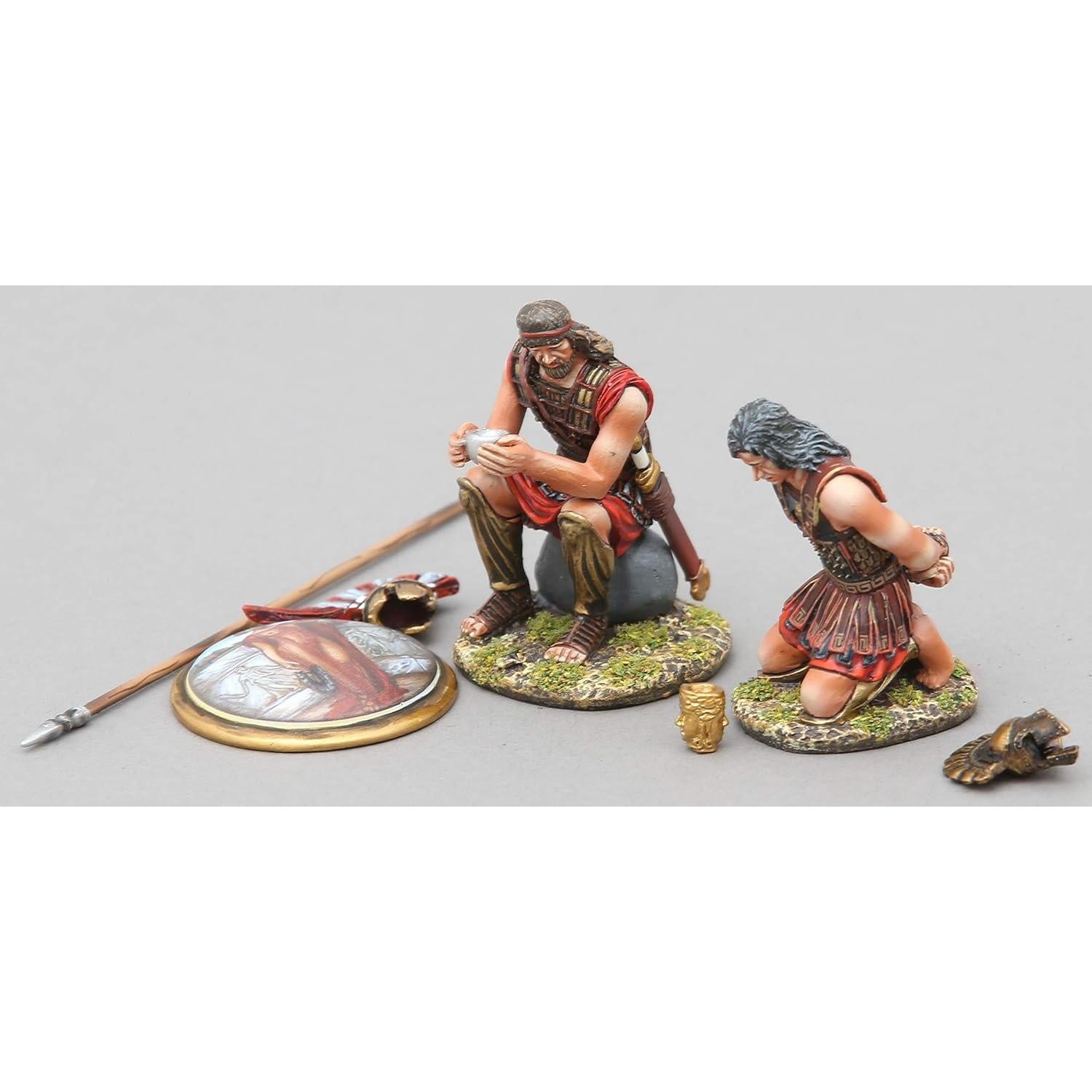 SPA028C Greek Spartan Prisoner Set Maiden Shield 1:30 Scale Pewter