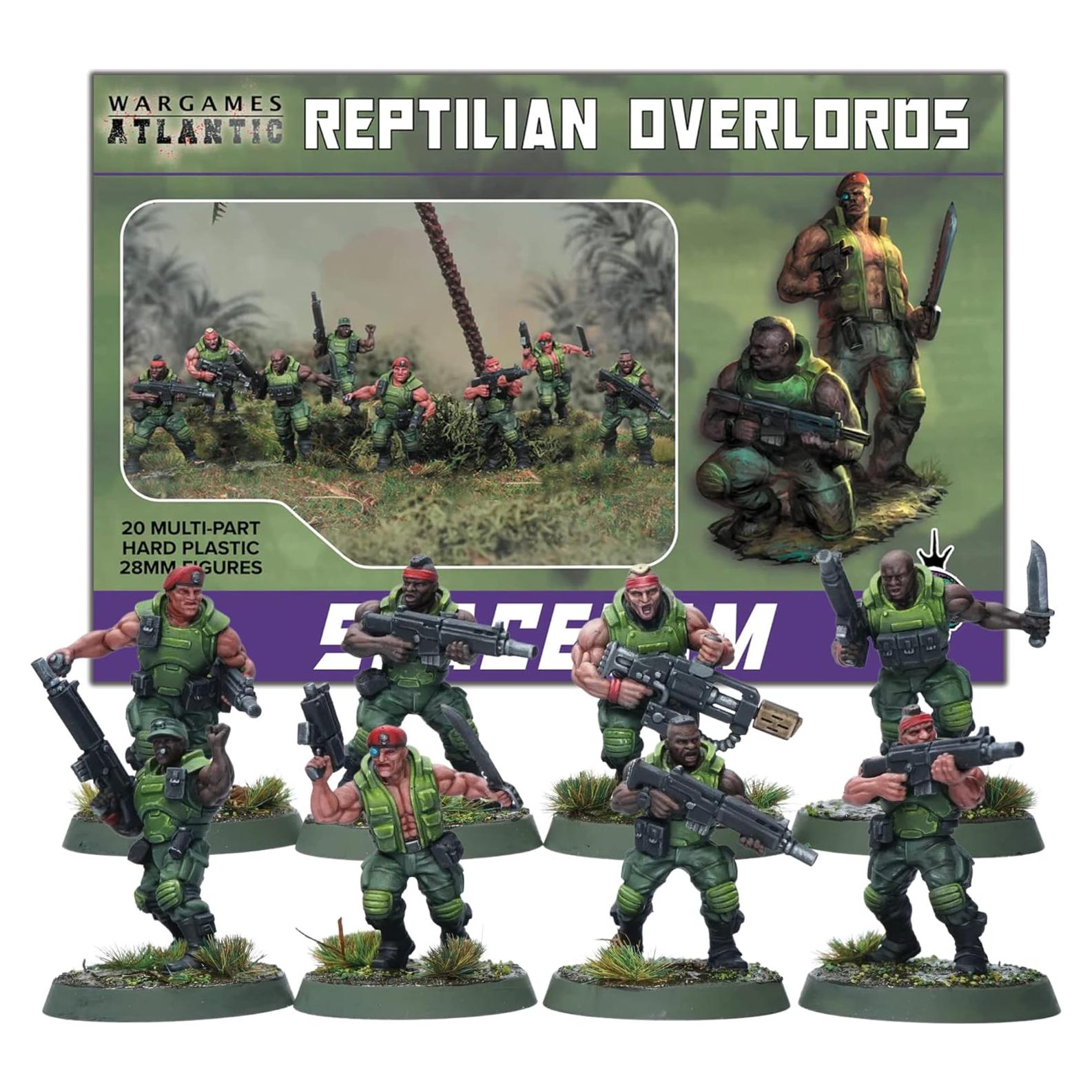 Miniaturas de Guerra Reptilian Dverloros Wargames Atlantic - 20 Figuras