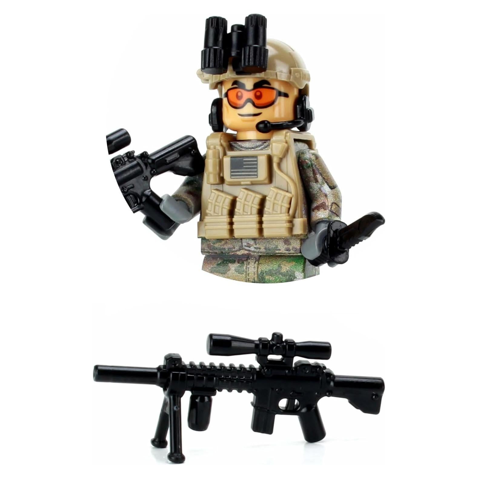Minifigura militar francotirador OCP Battle Brick 4.1cm