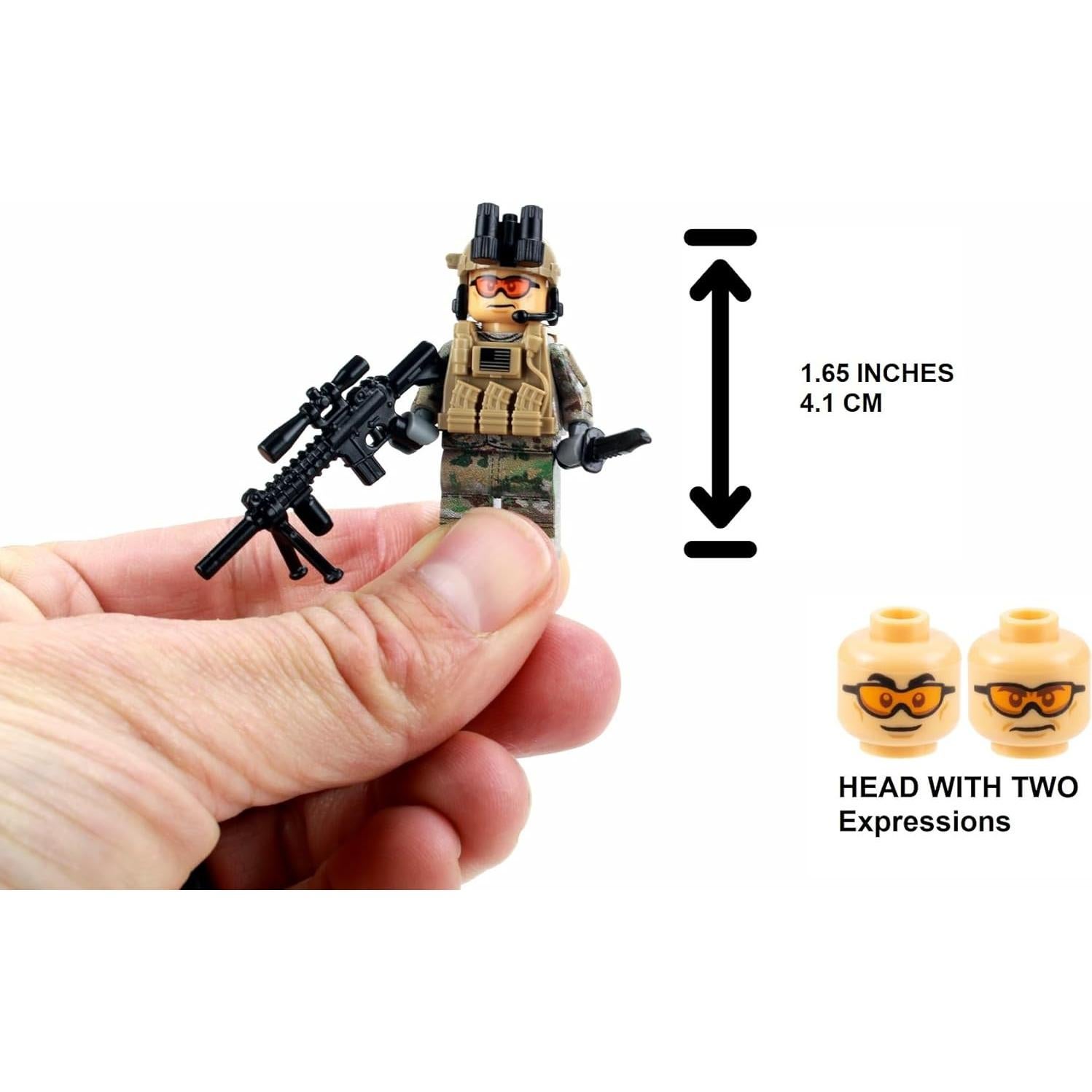 Minifigura militar francotirador OCP Battle Brick 4.1cm
