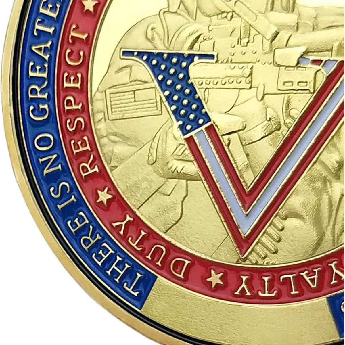 Moneda de Desafío Militar EE. UU. Glamtune 3.99 cm Regalo Veteranos