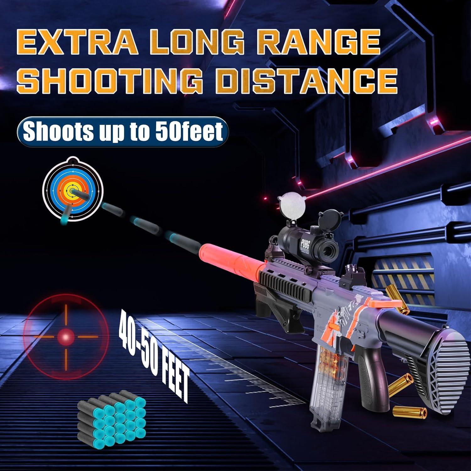 Pistola de Juguete Eléctrica Bugrtey M601 con 40 Balas Suaves