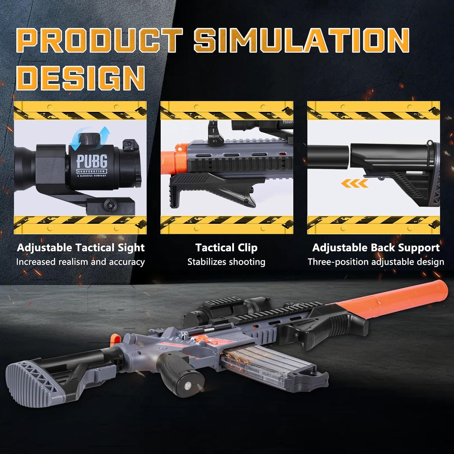 Pistola de Juguete Eléctrica Bugrtey M601 con 40 Balas Suaves