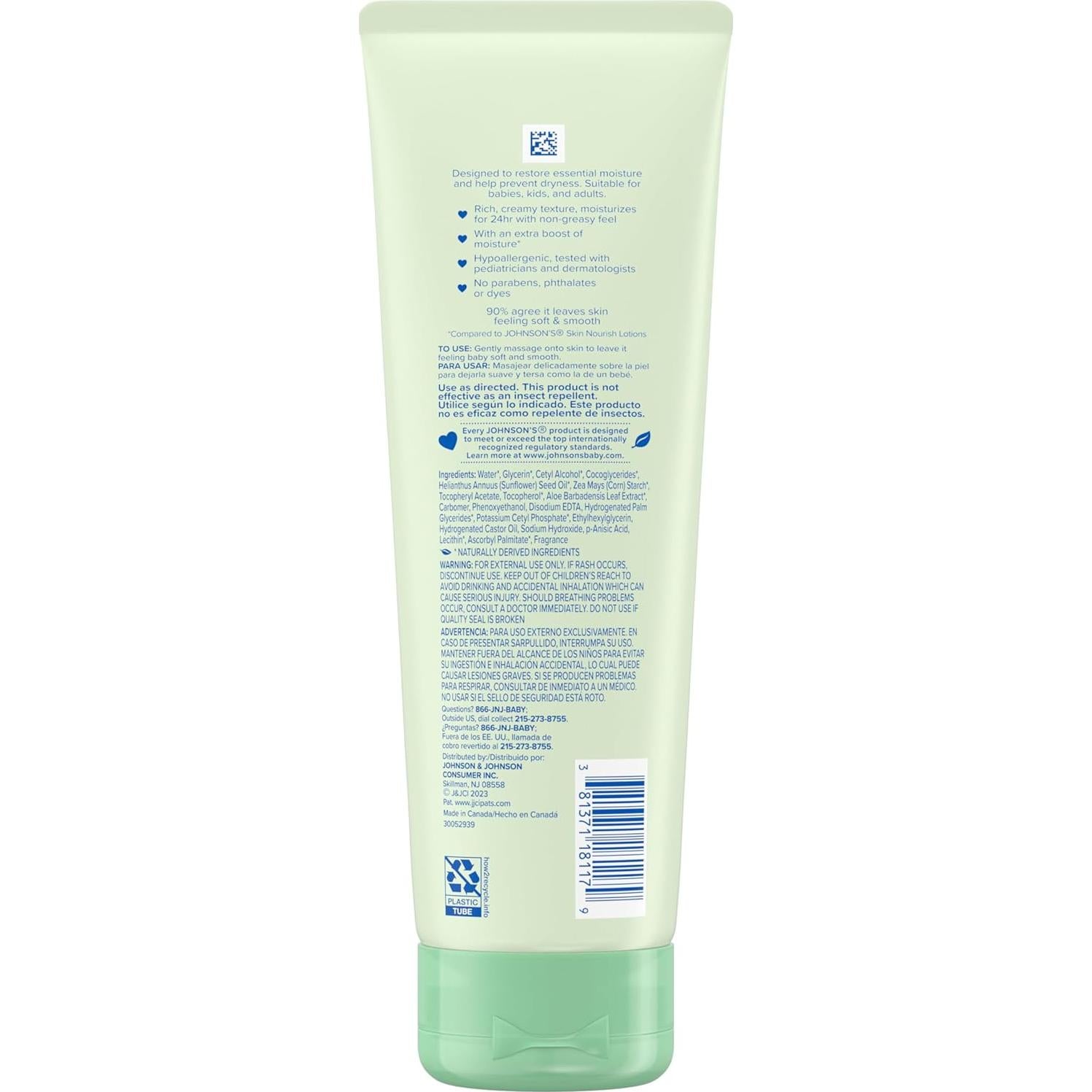 Crema Aceite Hidratante Johnson's Skin Nourish 236.6 ml