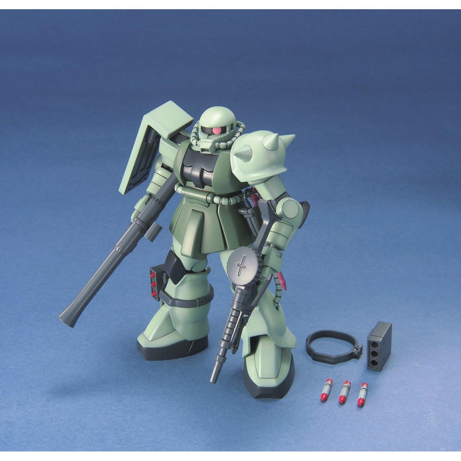 Modelo a Escala 1/144 ZAKU II Bandai Gundam Verde