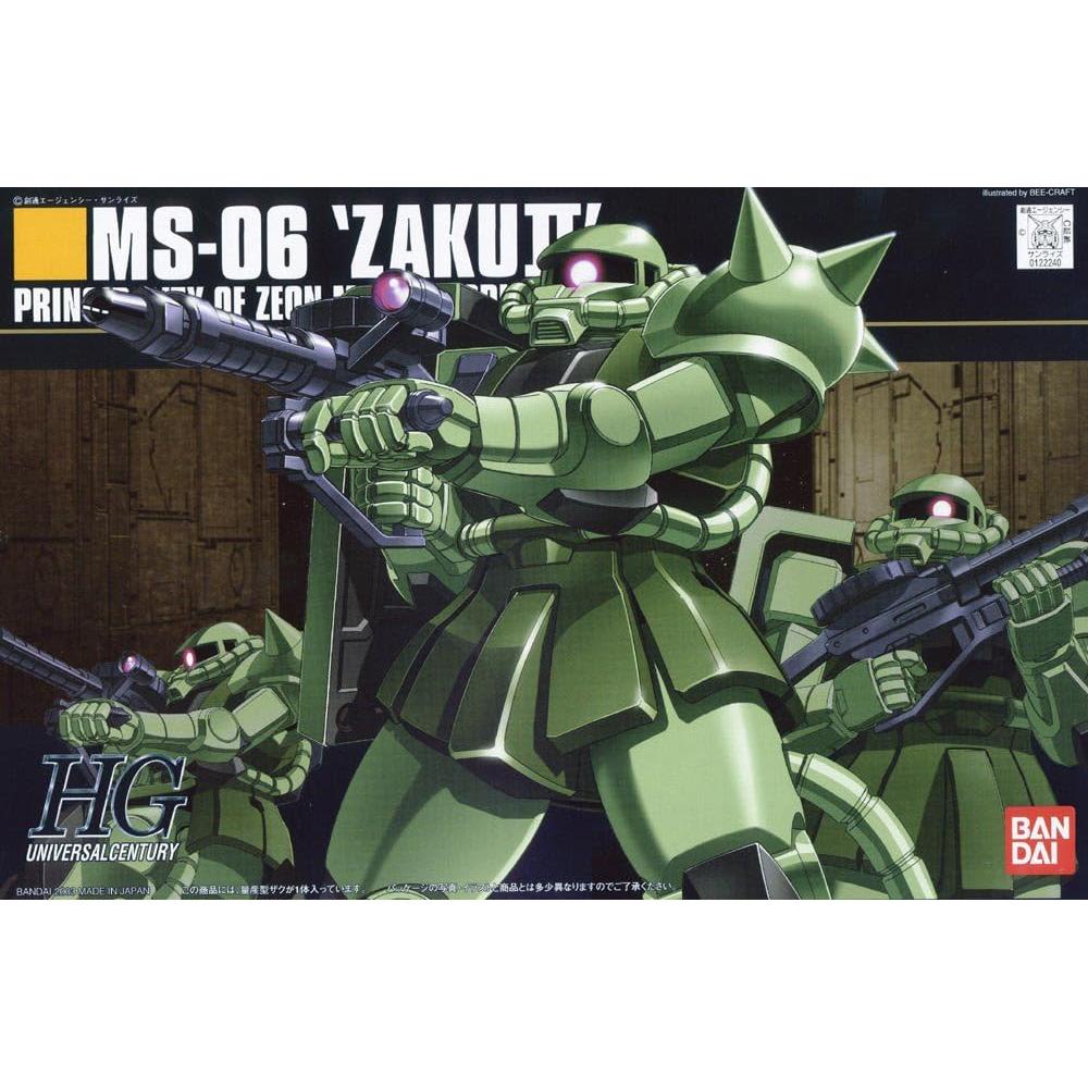 Modelo a Escala 1/144 ZAKU II Bandai Gundam Verde