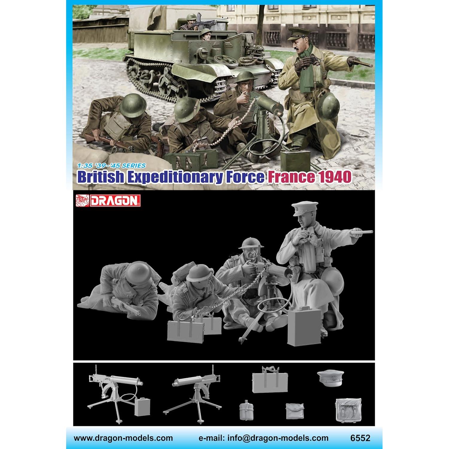 Juego de 4 Figuras Fuerza Expedicionaria Británica 1:35 Dragon