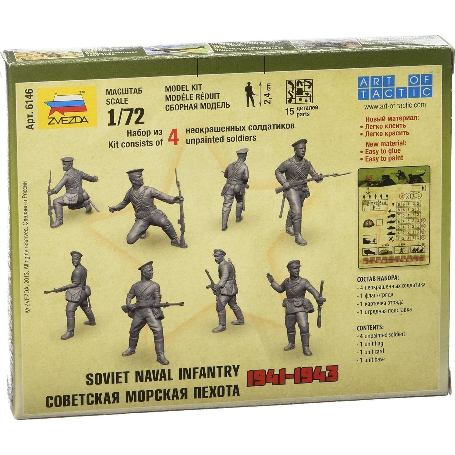 Kit de Modelismo Zvezda 1/72 Infantería Naval Soviética WWII
