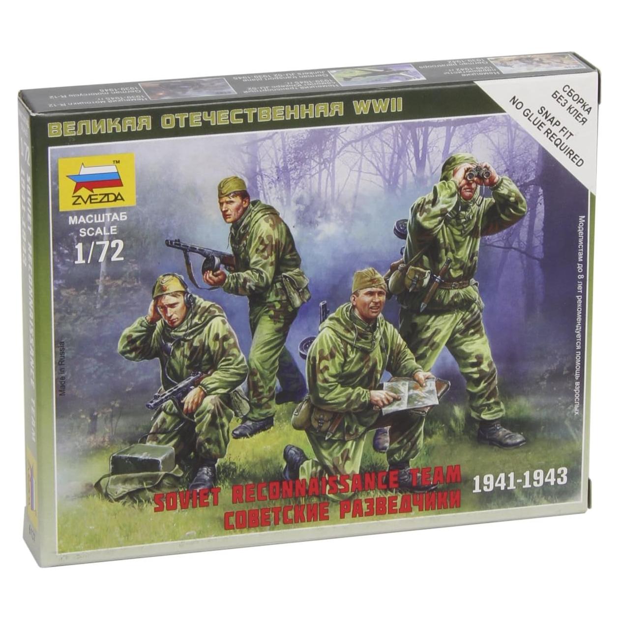Kit de Ensamblaje Zvezda 1/72 Equipo de Reconocimiento Soviético