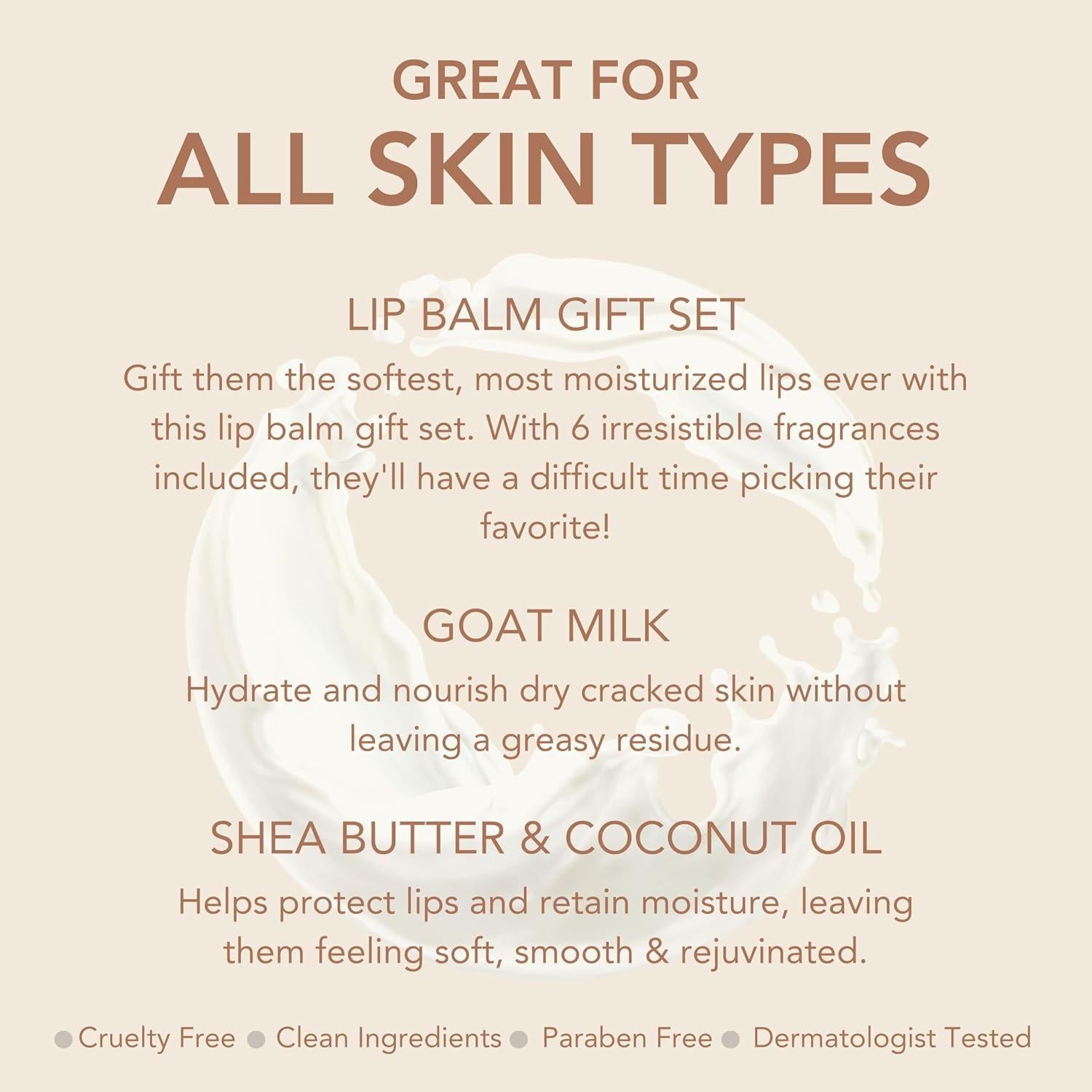 Set de Balsamos Labiales Dionis Leche de Cabra 6 Piezas