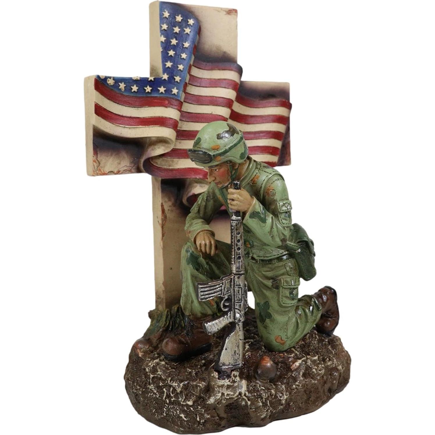 Figurita Soldado Arrodillado Honor Militar 21.6 cm Ebros Gift