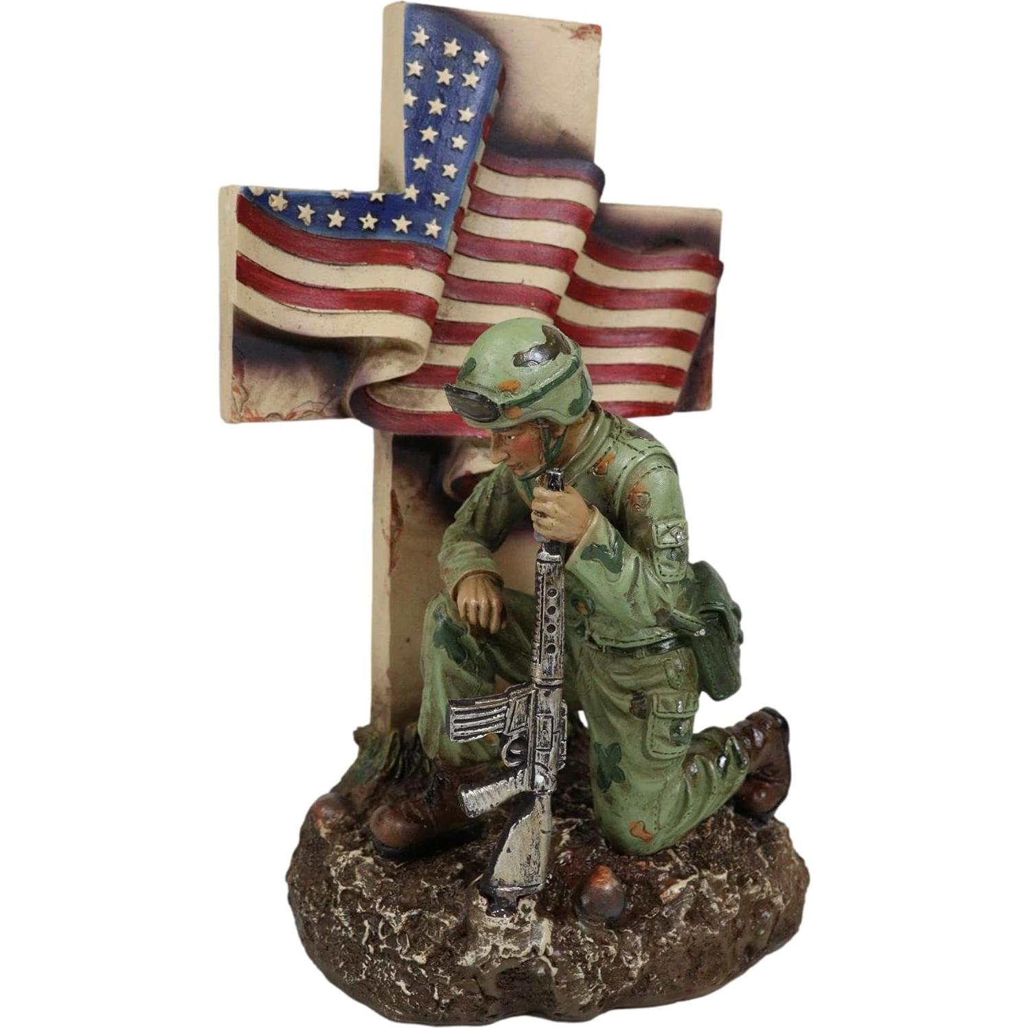 Figurita Soldado Arrodillado Honor Militar 21.6 cm Ebros Gift