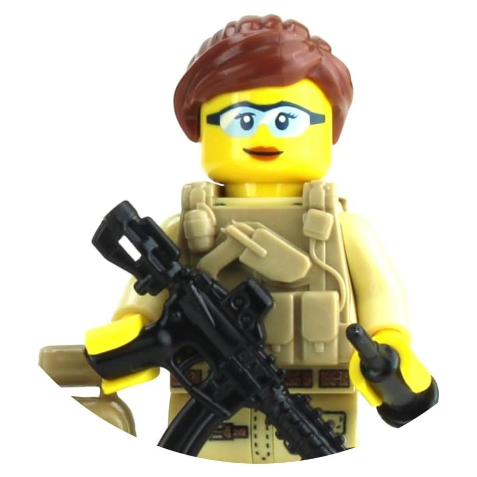 Minifigura Militar Mujer de Valor Battle Brick 4.06 cm